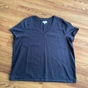 Pact basic V-neck T-shirt, size XXL black, organic, cotton shirt, top